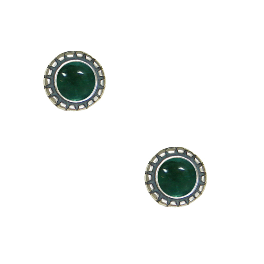 Sterling Silver Little Fluorite Post Stud Earrings